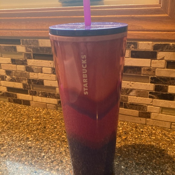 Starbucks summer 2021 pink purple wave tumbler cup